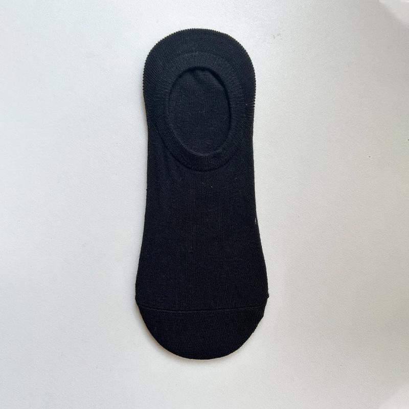 Men Summer All Kinds of Casual Solid Color Light Mouth Low Top Non Slip Silicone Invisible Boat Socks
