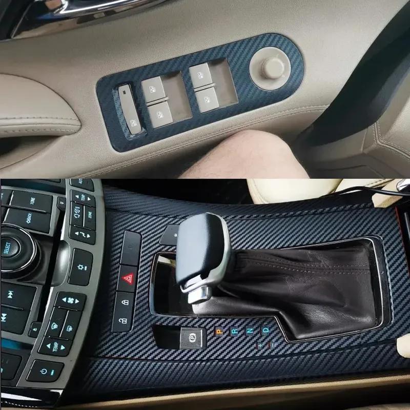 For Buick lacrosse 2009-2012 Interior Central Control Panel Door Handle Carbon Fiber Stickers Decals Car styling Accessorie