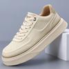 Spring and Summer New Men's Shoes Platform Men's Board Shoes White Shoes Breathable Punching Fashion Driving Shoes
