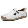 Plus Size Men's Handmade Casual Leather Shoes – Outdoor Fashion Lace-Up Oxfords with Non-Slip Sole, Lightweight Comfortable Walking Footwear