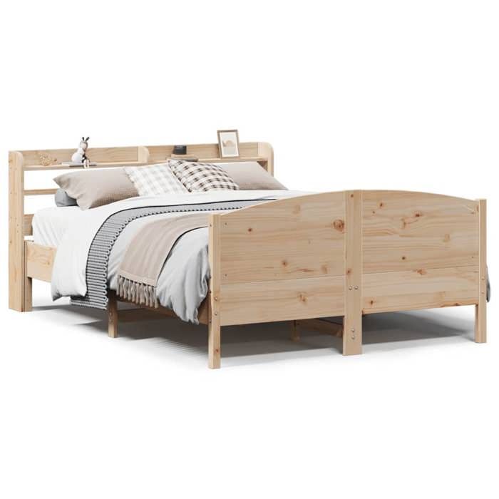 VidaXL Bed Frames Without Mattress 140x200 Cm Solid Pine Wood 3306966