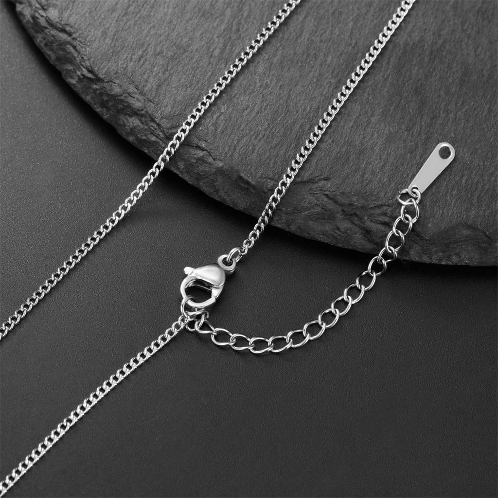 EUEAVAN 2MM Link Chain Basic Necklace For Woman Men Stainless Steel Trendy All-match Adjustable Chain DIY Jewelry Accessories