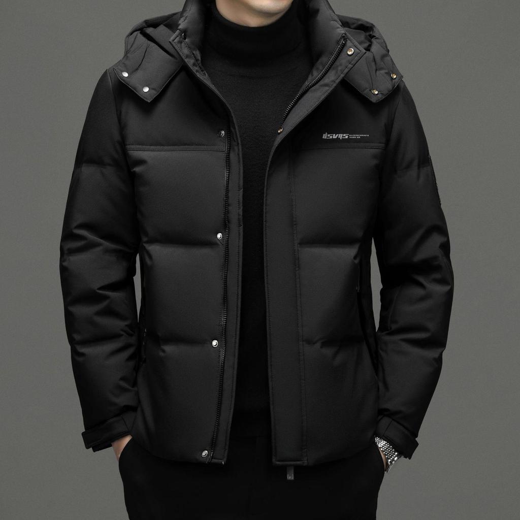 Chaqueta de plumón de pato blanco de alta capacidad de relleno para hombre, invierno 2025
