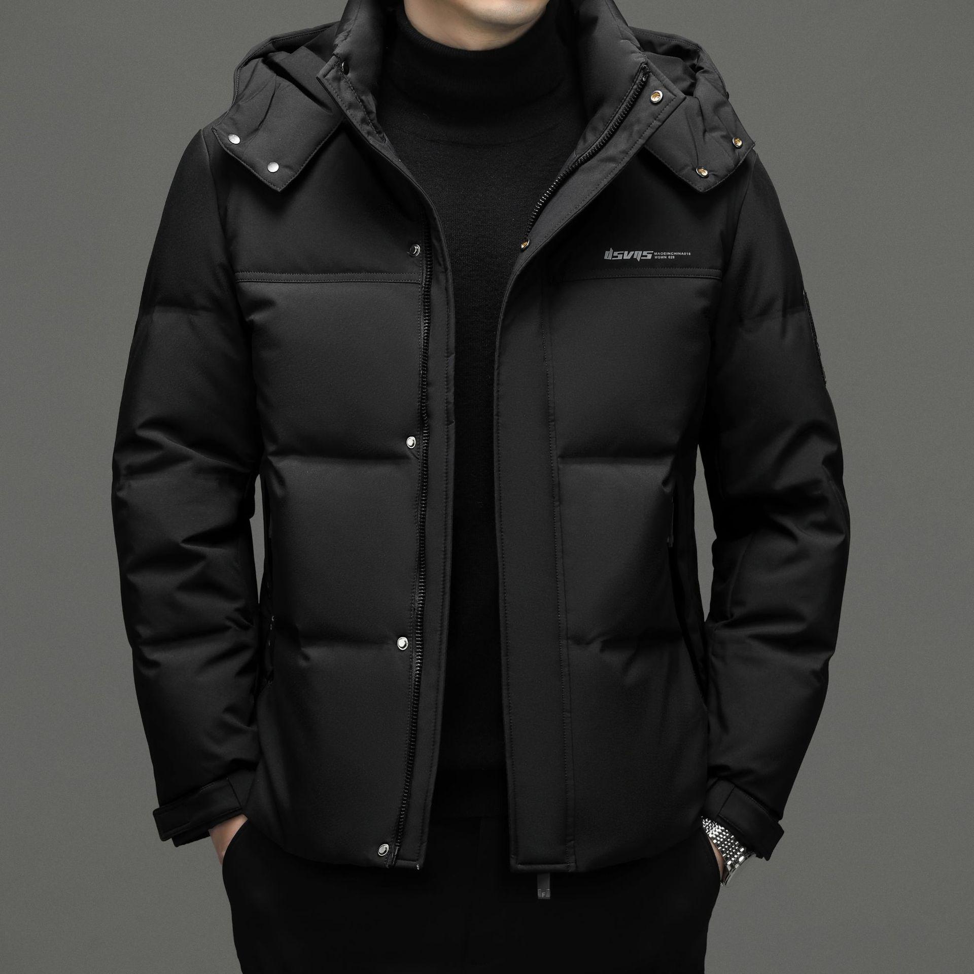 

Men’s 2025 Winter High Fill Power White Duck Down Jacket Size 180 чорний