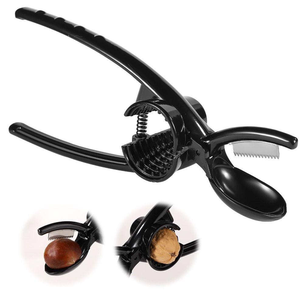 Walnut Cracker Tool 2-in-1 Chestnut Clip Multifunctional Aluminum Alloy Walnut Cracker Quick Heavy Duty Nut Opener Kitchen
