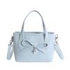Fashion Women's Cute Bow Handbag Kawaii Sweet Mini Tote Bag PU Leather Top Handle Crossbody Cellphone Purse for Daily