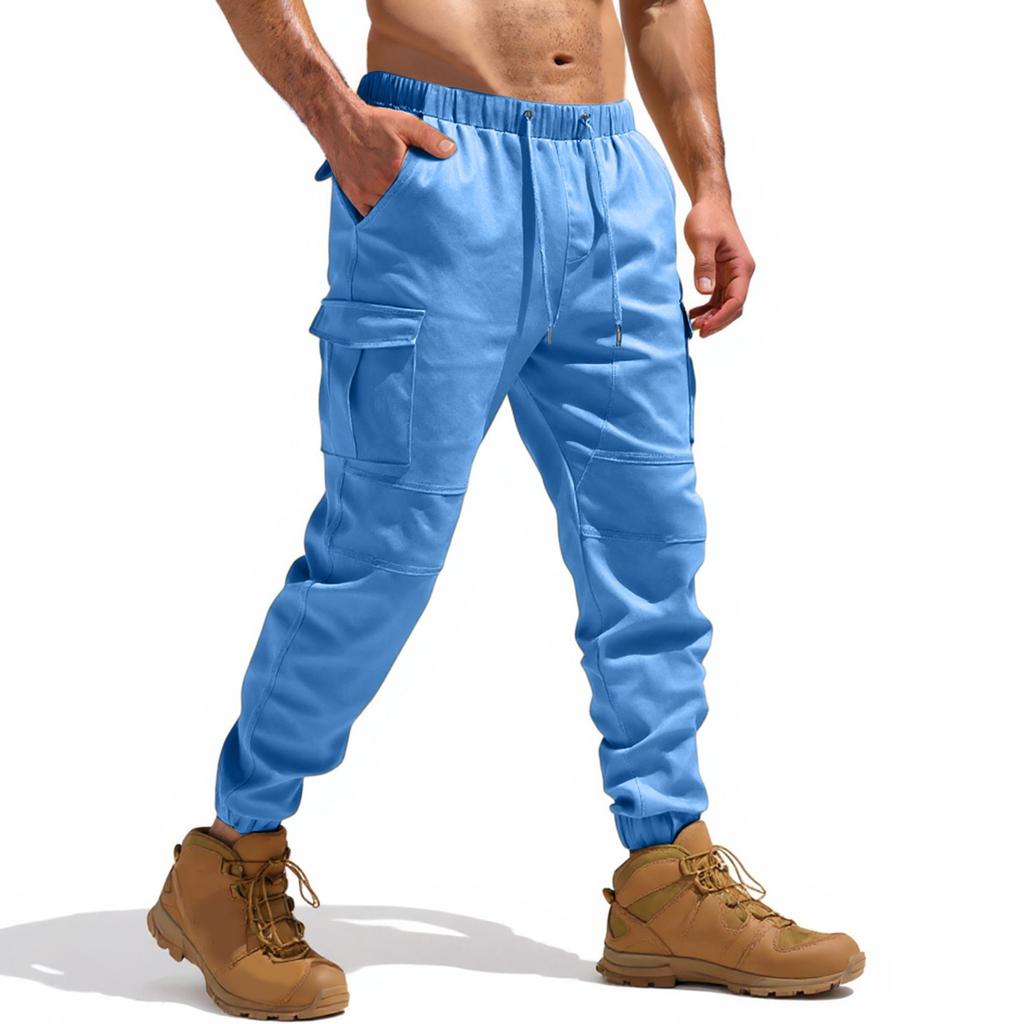 Pantalones de Trabajo para Hombre con Múltiples Bolsillos, Pantalones Impermeables y Resistentes al Desgarro