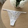 Embroidery Sheer Mesh Lace Thong Lace Romantic T Panties Lace Flower Briefs Women  Ladies