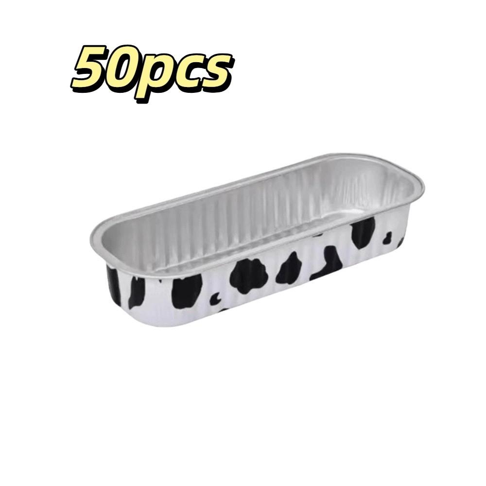 

200ML Capacity Foil Container Gold Thickened Aluminum Foil Box Baking Air Fryer Box Cheese Baking чёрный/белый