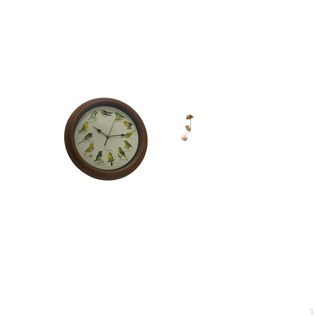 Elegant Birdsong Wall Clock with Metal Sculpture Creative Nordic Ornament for Dining Room Table