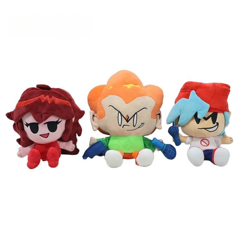 New FNF Three Character Plush Doll Set Friday Night Funkin Pico Soft Plush Toy Home Decor Series Game Peripheral Gift