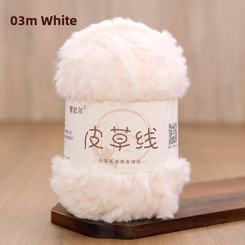Hand Knitted Fur Yarn Long Hair Hat Scarf DIY Wool Yarn Simulation Fur Crt Material Autumn Faion Accories