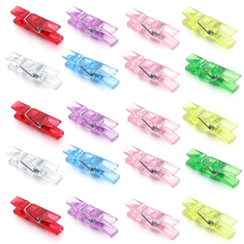 20pcs Colorful Plastic Sewing Clip Mini Photo Clips Spring Hanging Clip Pegs For DIY Wedding Party Wall Home Decor Photo Clamps