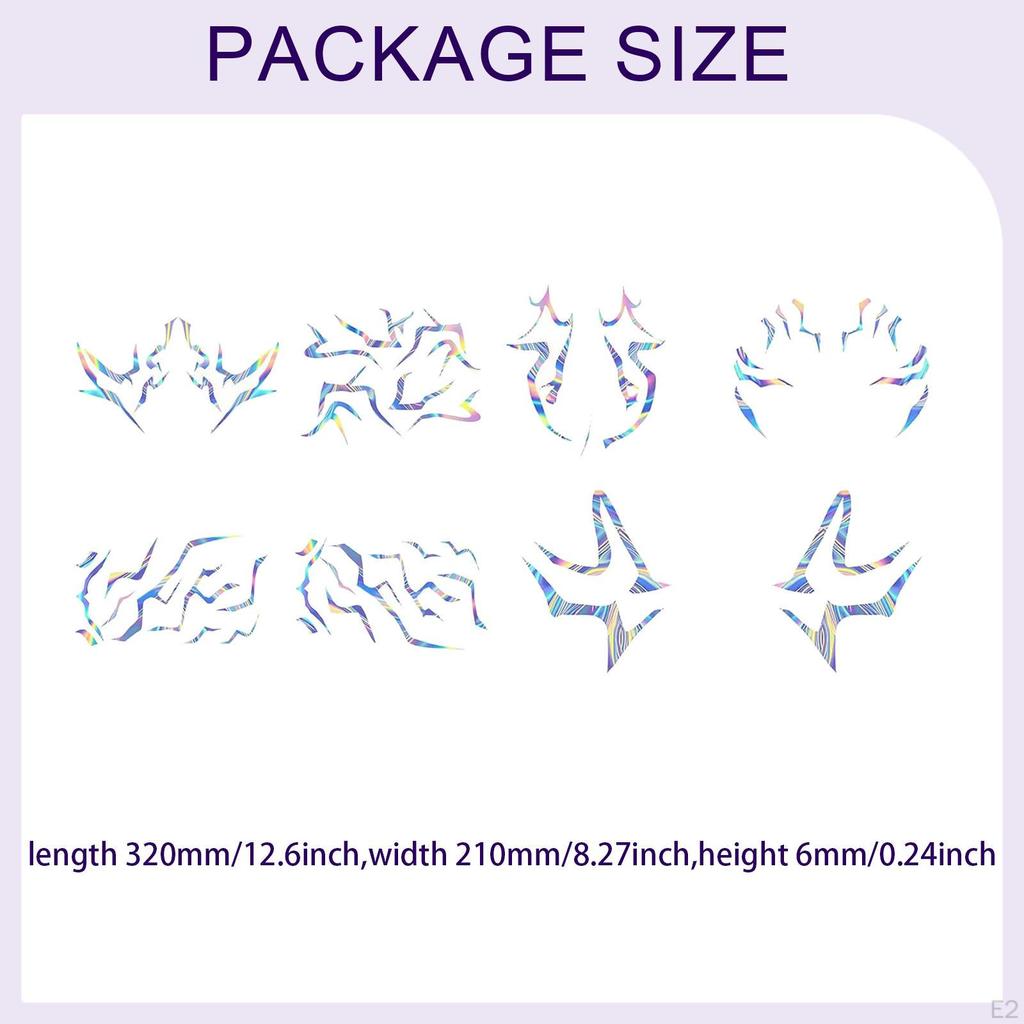 Temporary Stickers Face Sticker Removable 8 Sheets DIY Prop Body for Birthday Party Costume
