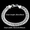 TEMU Men's Electroplated Sterling Silver S925 Whip Chain Bracelet: Bold, Simple, and Unique.