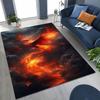 Colorful Rebirth Fire Phoenix Divine Bird Rug for Bedroom Living Room Sofa Home Doormat Decor, Large Kid Play Non-slip Floor Mat