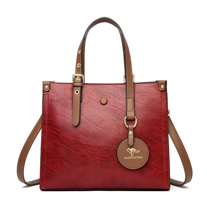 3 Layers Casual Tote Vintage Ladies Tote Hand Bag Leather Luxury Handbags Women Designer Bags for Women