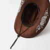 Formal Occasion Woolen Hats Embroidery Flower Decoration Fedora Hat  Autumn and Winter