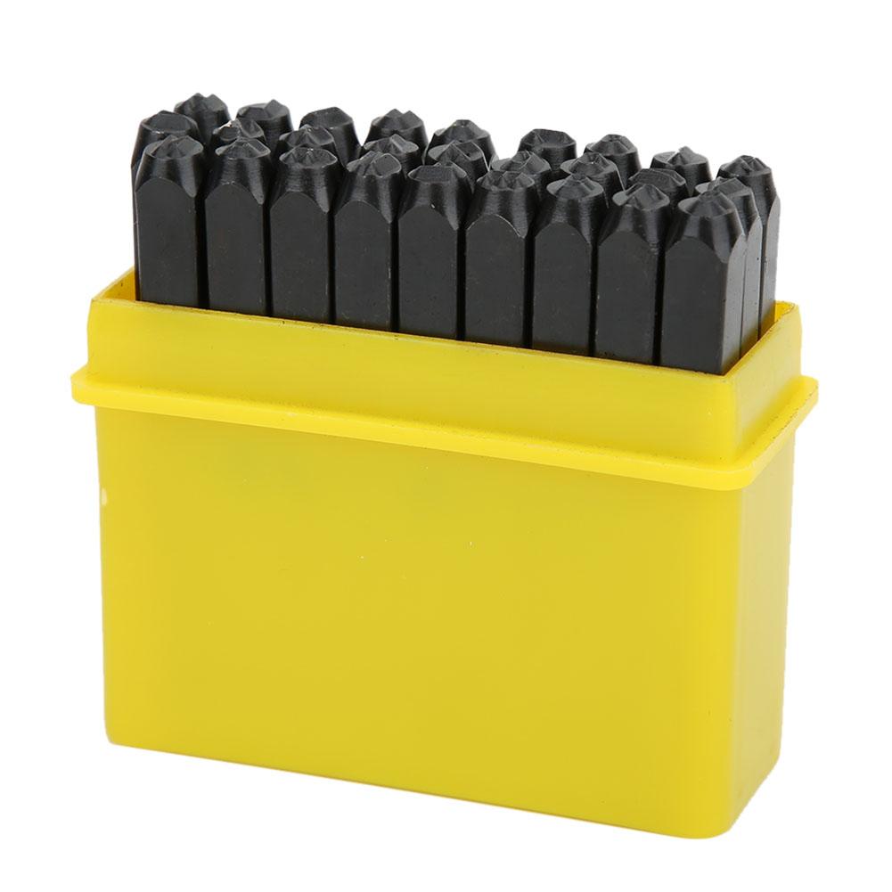Carbon Steel 3mm Alphabet  Numbers Punch Metal Stamp Craft Tool Kit With Case