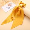 New Fashion Women Girl's Bow Scrunchies Hair Ribbon Elastic Hair Band Solid Color Horsetail Hair Ties Hair Accessories