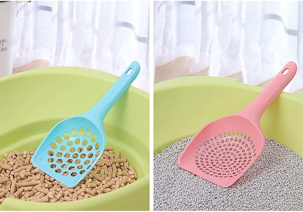 Plastik Katzenklo Schaufel Haustier Toilette Kot Reinigungs Schaufel Kleines Rundes Loch Katzenstreu Sieb Löffel Katzenklo Reinigungs Werkzeug