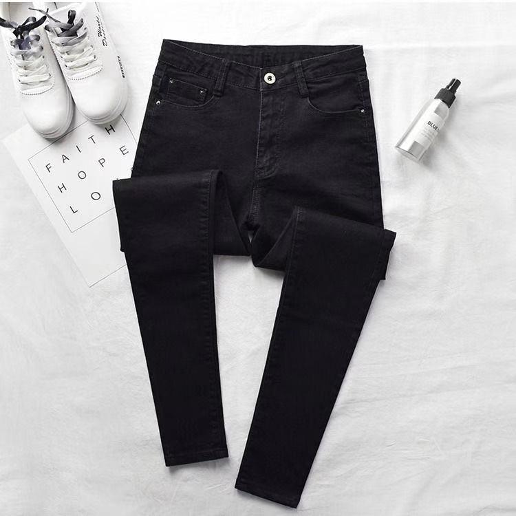 Women s Plus Size Elastic Waist High-Waisted Loose Fit Stretch Jeans M (80-100 kg)