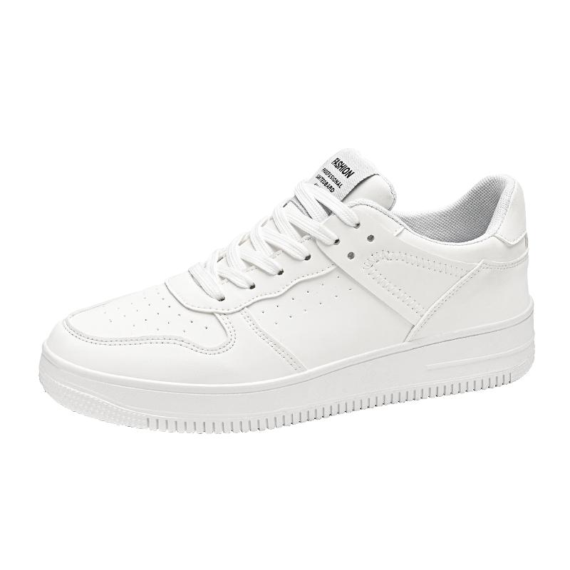Pánské tenisky Neformální sportovní obuv pro muže Lehká PU kůže prodyšná obuv Pánské ploché bílé tenisky Zapatillas Hombre