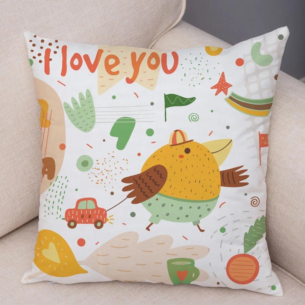 Cute Cartoon Animal Decorative Pillowcase Office Living Room Car Ornaments Home Pillowcase