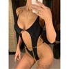 Sexy High Cut Golden Chain Bikini Women Swimwear Female Swimsuit Two-pieces Bikini Set Underwired Bather Bathing Suit Swim V1646