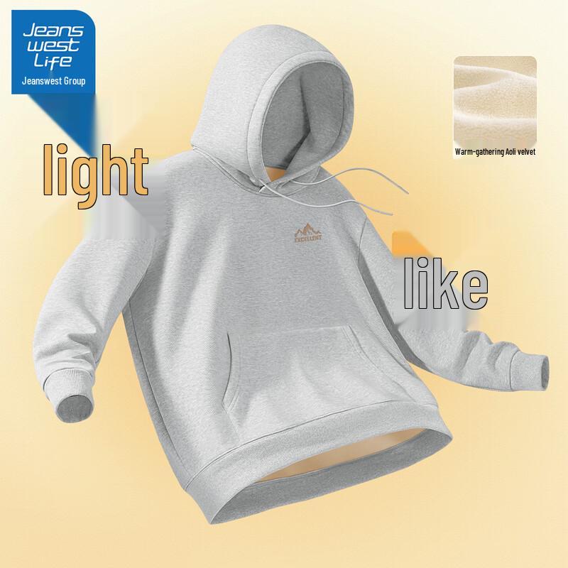 JEANSWEST LIFE Men s Heavyweight Fleece Hooded Sweatshirt M