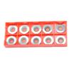 10 sztuk 16mm okrągłe wkładki z węglika frezy noże ostrza pasuje do DIY tokarka toczenie drewna Finisher Hollower narzędzie 30 stopni