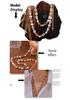Qiong Yao French Retro Necklace with Natural Stone, Shell Beads, and Purple Crystal Titanium Steel