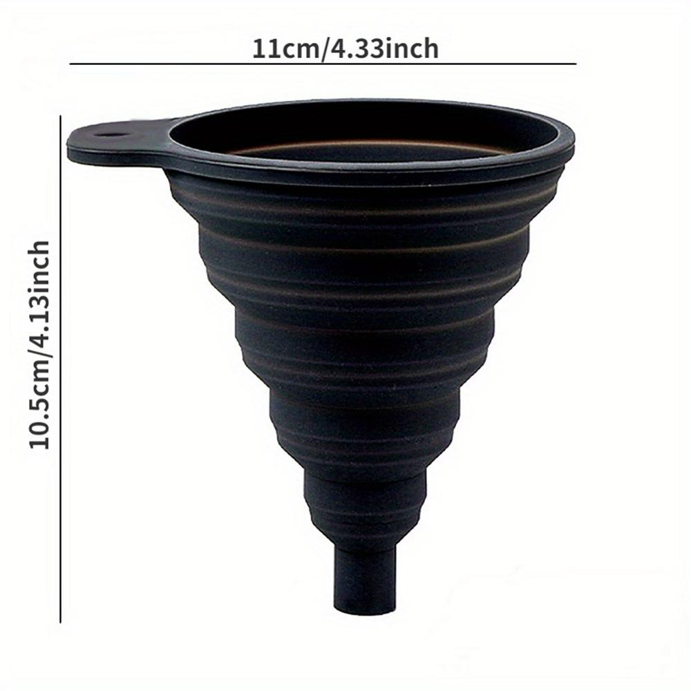 Silicone Wine Oil Honey Funnel Foldable Kitchen Liquid Pouring Funnel Tool,11x10.5cm (No FDA,BPA-Free)