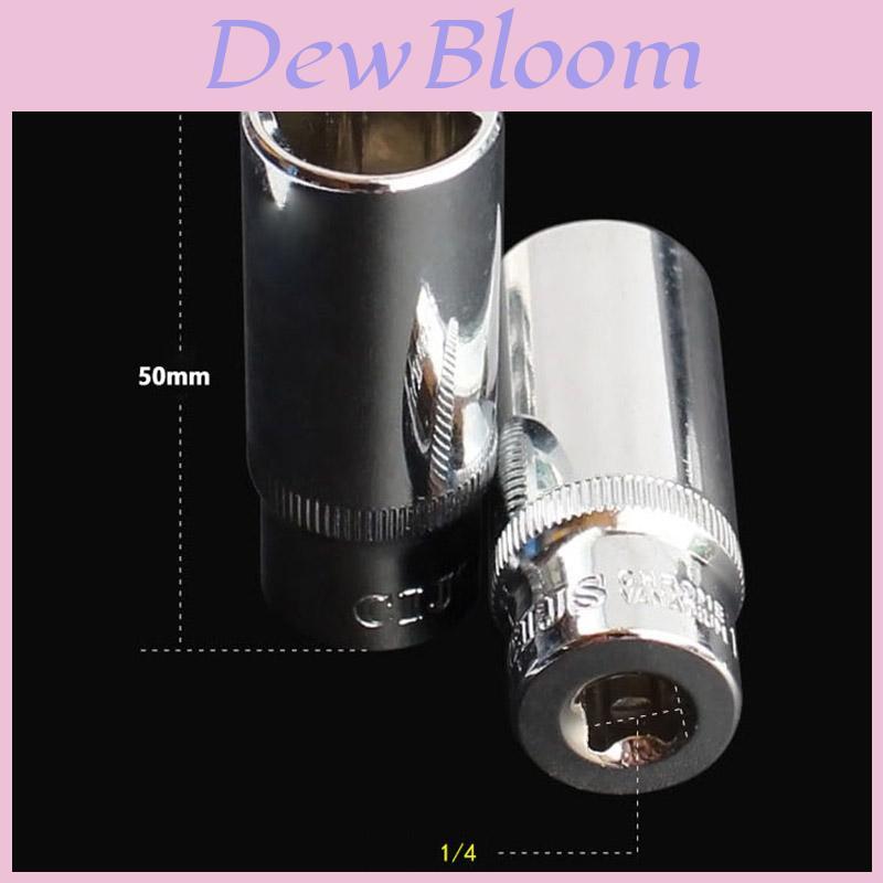 Premium Hex Drive Part 1/4" Drive Socket Set Long Deep 4-14 Mm Snap On Screwdriver