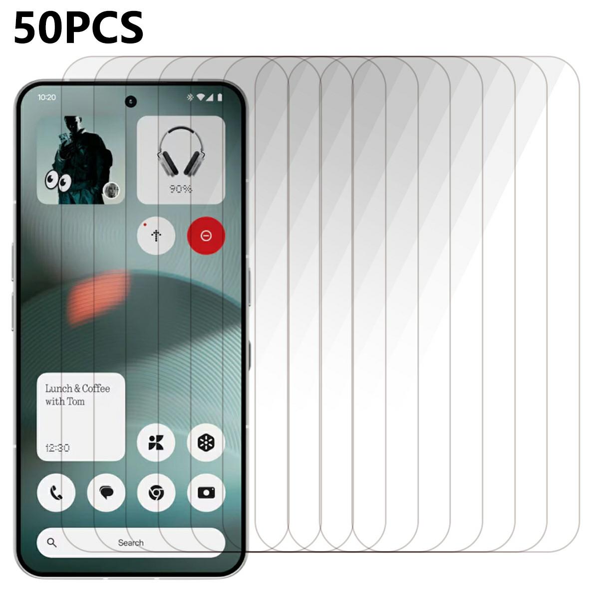 

50Pcs For Nothing Phone (3) 5G Screen Protector Full Glue Tempered Glass Clear Screen Film A