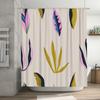 Vibrant Leaves Shower Curtain Fashion Bathroom Decor with Pink Blue Floral Design for Kitchen or Bathtub Covering Modern
