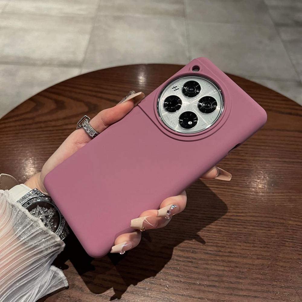 For OnePlus 12 5G Case Skin-Friendly Liquid Silicone+PC Phone Cover