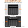 Expandable Kitchen Utensil Organizer Tray, Multi-Compartment for Knives, Forks, Spoons, Large Capacity Drawer Divider Box