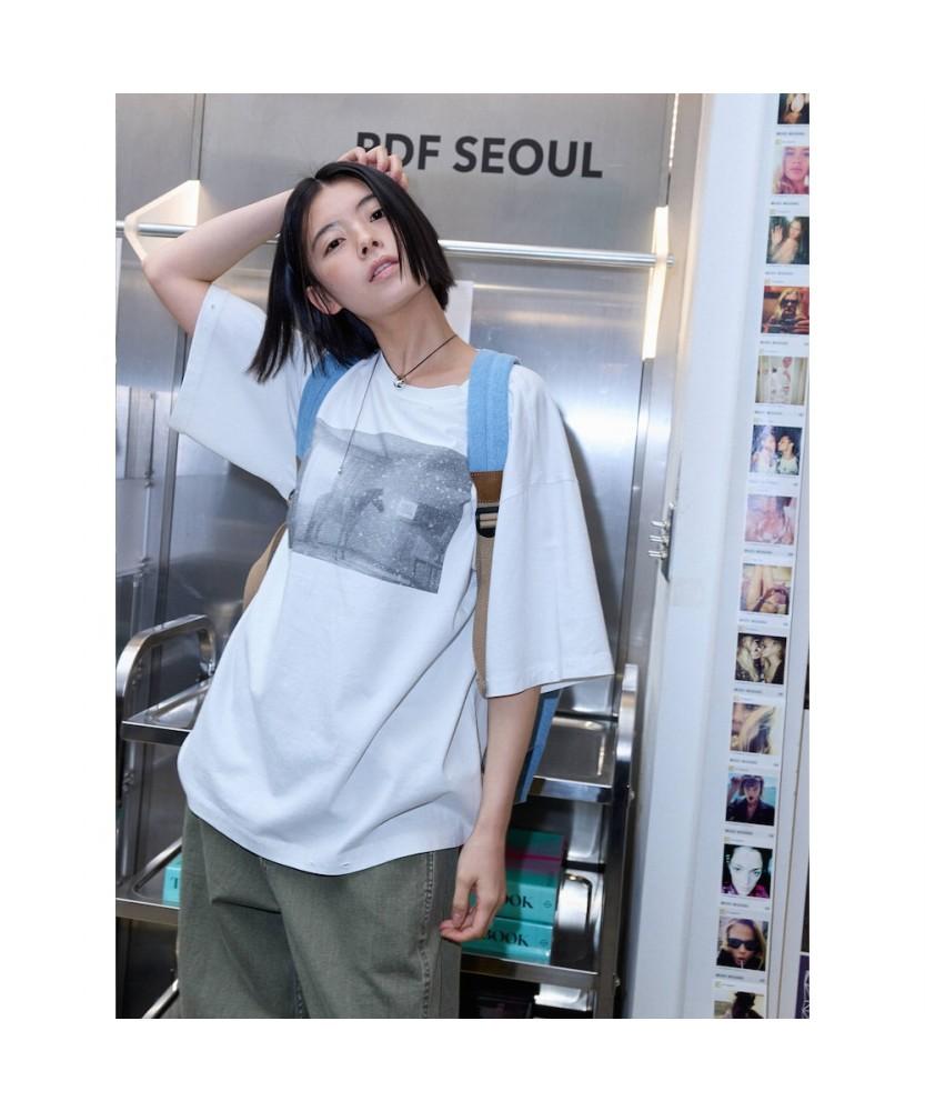 Sand Sound (Unisex) Denim Flap Backpack Sky Blue