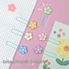 Anime Style Cute Flower Paper Clip Bookmark - PVC Stationery for Office and School Use
