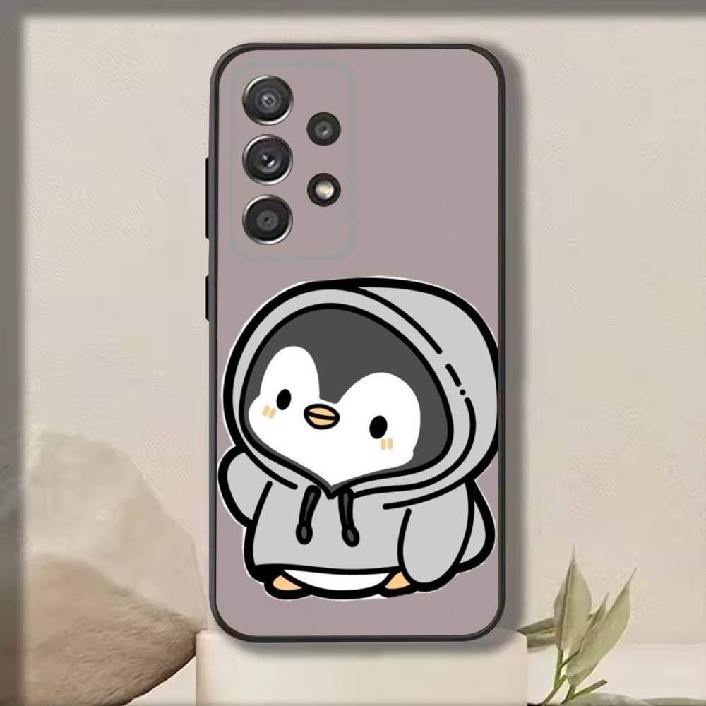 C-Cartoon Penguin   Phone Case For Samsung S25,S24,S21,S22,S23,S30,Ultra,S20,Plus,Fe,Note,10,9,5G Black Cover