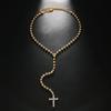 Rhinestones Cross Pendant Necklace Shiny Clavicle Chain  Jewelry Accessories