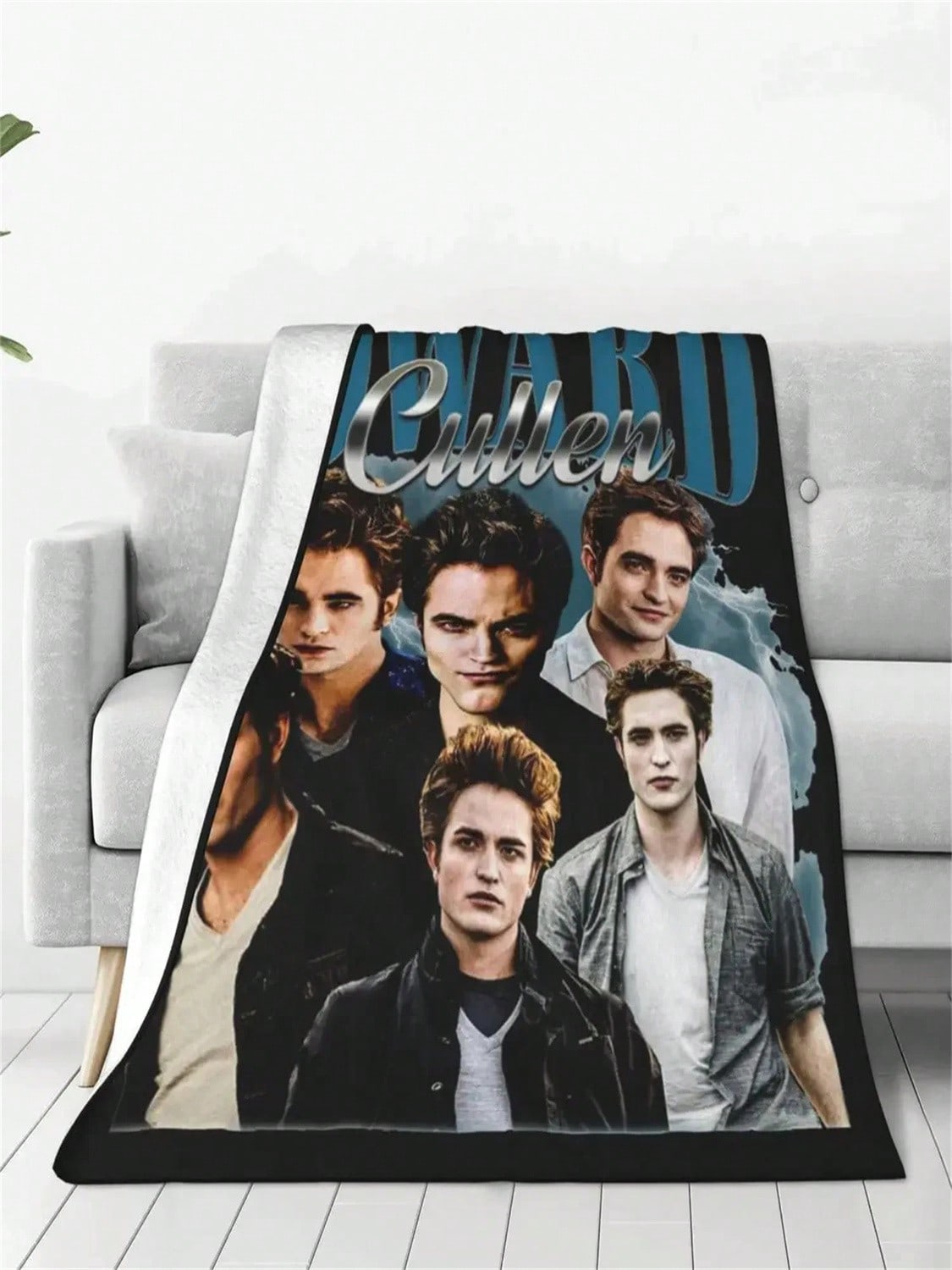 

Edward Cullen Retro 90 Homage Twilight Blanket Cover Wool Throw Blankets Airplane Travel Soft Warm Bedsprea#Color_Olive Brown,Size_100X150CM 75X95CM сірий колір
