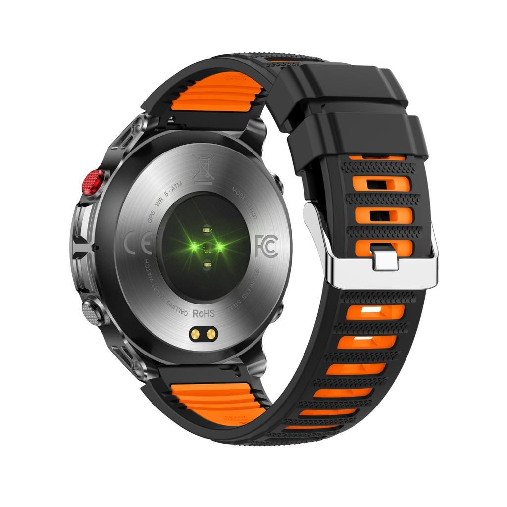 Rainbuvvy HT37 GPS Chytré hodinky 1,46palcový IPS displej Bluetooth hovor Vodotěsnost IP68 Svítilna Srdeční tep 540mAh Android Sportovní hodinky