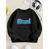 Kids Sweatshirt with Blessed Print & Verse - Faith Apparel, Casual Round Neck Winter for Church Events,Casual Attire - Warm Religious Clothing