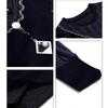 New Autumn Spring Style Chiffon Shirt Chic Elegant Round Collar Blouse Women Long Sleeve Top Pullover