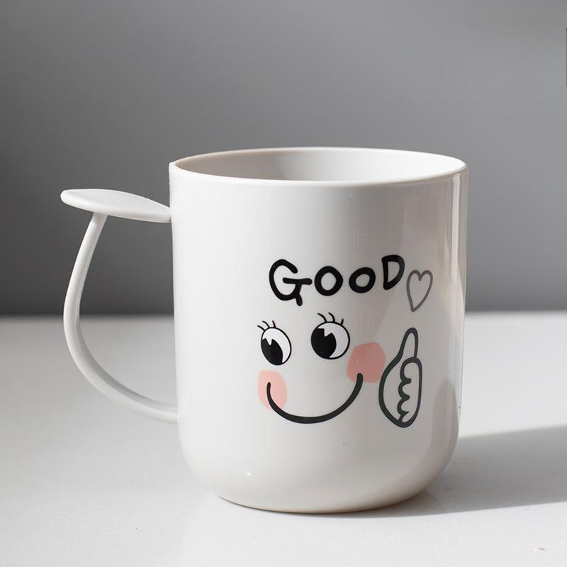 

Милый детский мультяшный стакан для полоскания рта, бытовой стакан для зубной щетки большой вместимости, пластиковый стакан для мытья и чистки 401-500ml серый