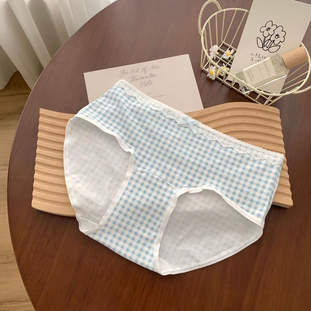 Ladies Spring and Summer Thin New Floral Pure Cotton Antibacterial Crotch Triangle Briefs