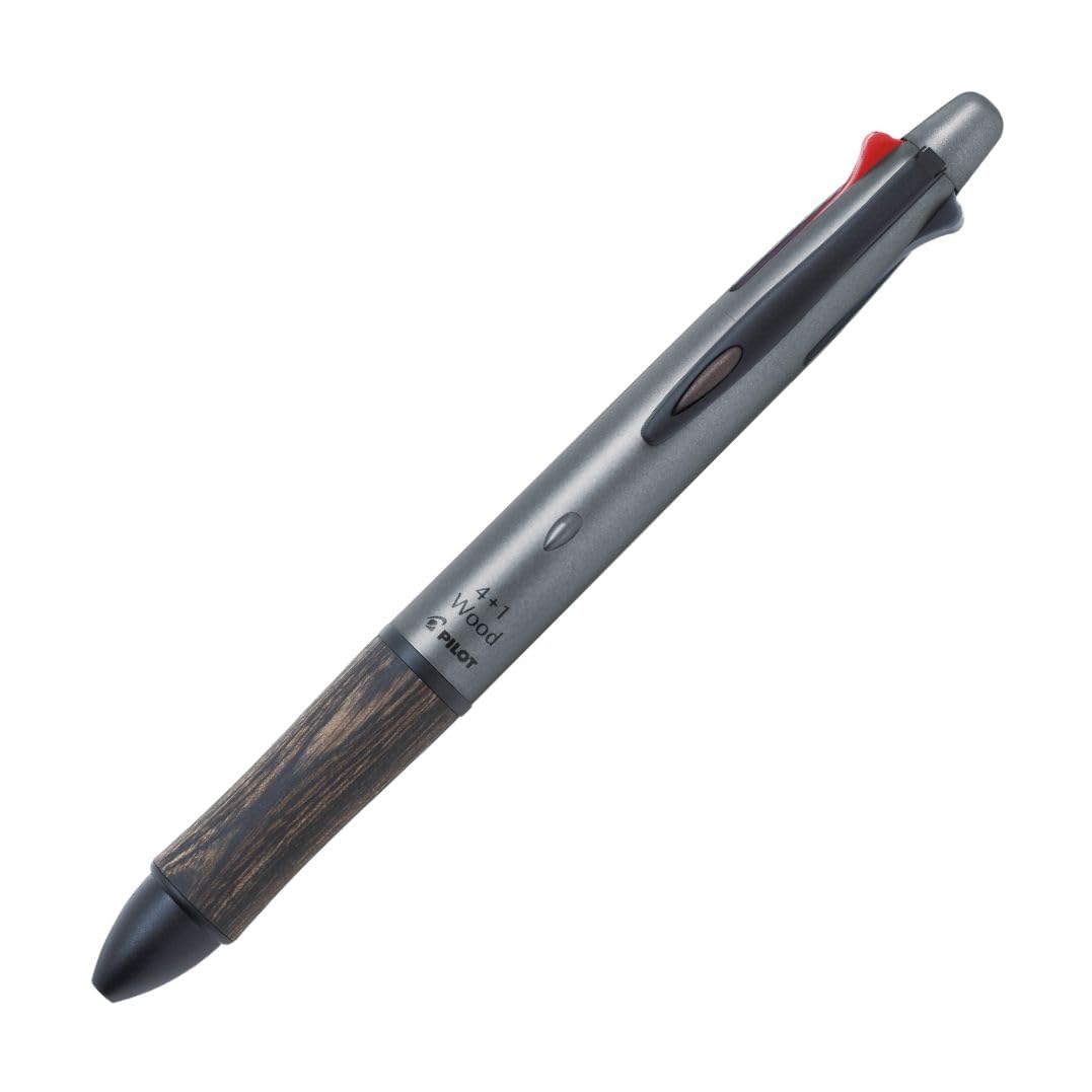 PILOT Ballpoint Pen Wood GY Gray BKHFW2SRGY Multi-Function 4+1