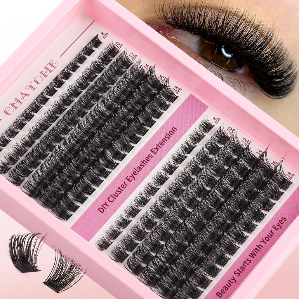 C Curvature Diy Segmented Single Cluster Of False Eyelashes 8-18Mm Thick Curled Eyelashes